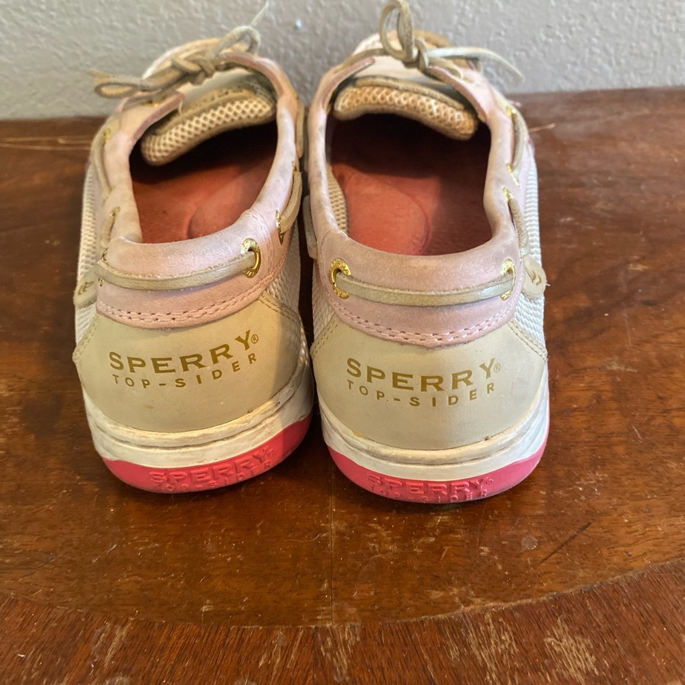 Sperry Women's Boat Shoes Flats in Cream and Pink - Picture 5 of 8